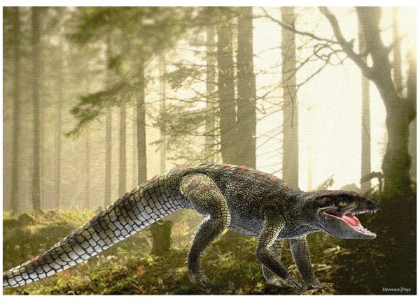 Ilustração do 'Caipirasuchus'