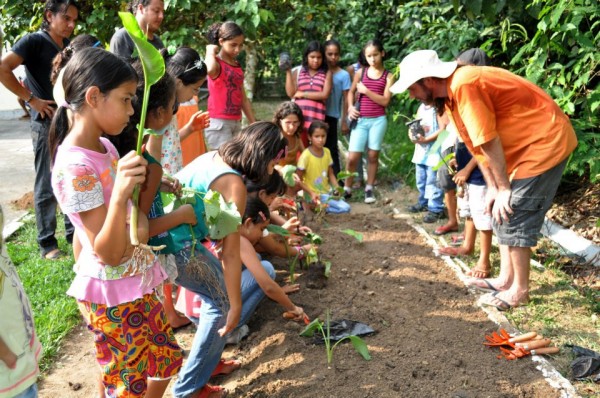 Crianças participam de atividade do Clube da Floresta