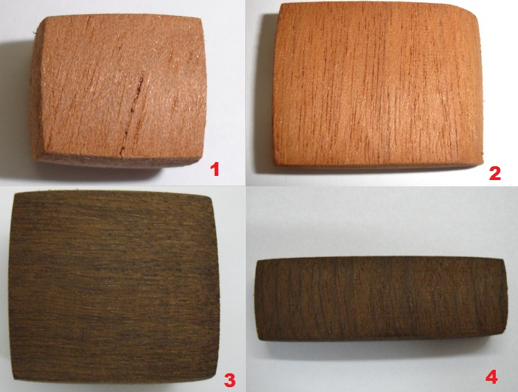 Quatro tipos de madeira
