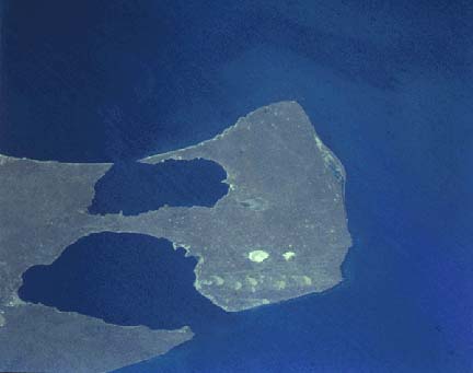 Foto de satélite da Península Valdés