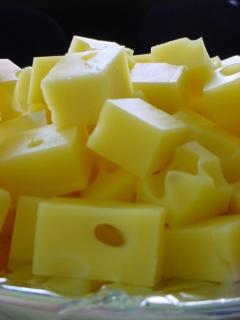 Pedaços de queijo