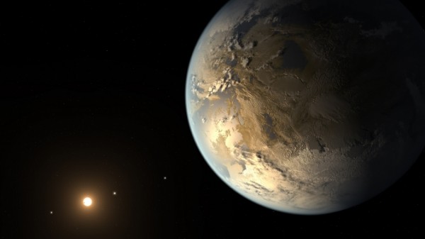 Em abril de 2014, a agência espacial americana anunciou a descoberta de Kepler-186f, um planeta mais ou menos do tamanho da Terra na zona habitável ao redor de uma estrela. (foto: NASA Ames/SETI Institute/JPL-Caltech)