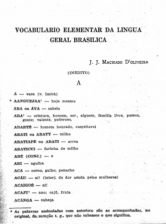 Este foi o rico documento encontrado pela pesquisadora, com muitas expressões da Língua Geral Paulista. (imagem: Revista do Arquivo Municipal)