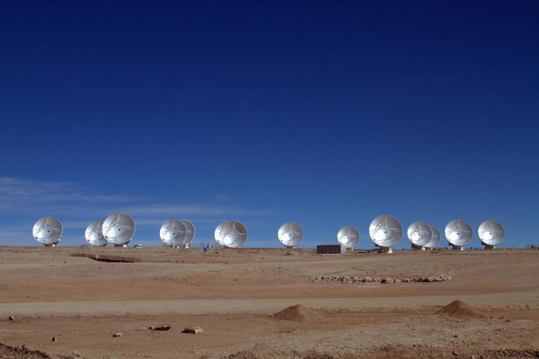 Antenas do Observatório Alma, no Chile